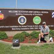 Main entrance sign at Hunter Army Airfield