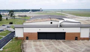 View from side to AFB Columbus