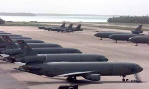 Planes parked in Barksdale Air Force Base