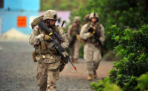 Bellows AFB Soldier practice at Bellows Air Force Station