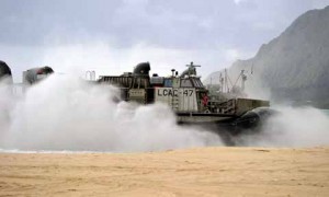 Powerful military machinery at Bellows Air Force Station