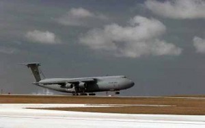 C-5 Galaxy Plane Lands on Grissom AFB