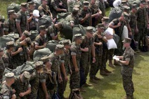 Soldiers at Marine Corps Logistics Base Albany