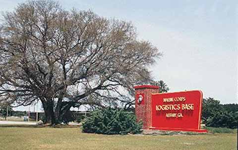 Marine Corps Logistics Base Barstow Marine Corps Logistics Base Barstow entrance sing