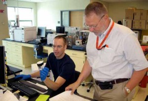 Professors doing research at Marine Safety Lab