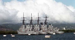 Range of military boats at NS Pearl Harbor