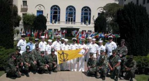 Naval Postgraduate School Graduates at Front Entrance