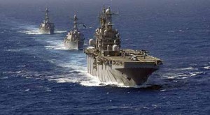 Military Boats approaching Naval Surface Warfare Center Crane Division