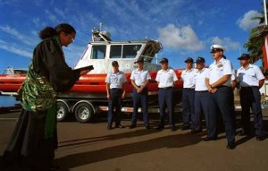 USCG Station Maui Soldiers in line