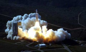 Vandenberg Air Force Base Rocket Launch at night