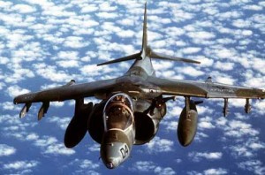 Plane flies over Cherry point