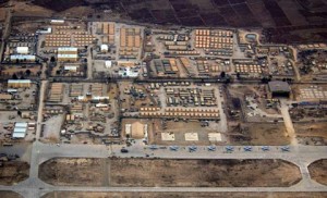 Aerial Bagram Airfield in Afghanistan