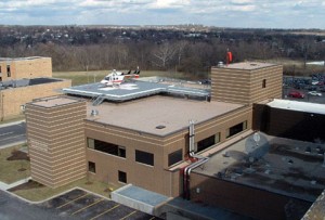 Helicopter lands on Fort Hamilton roof
