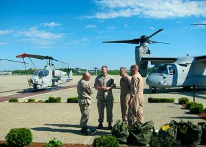 Soldiers conversation at Hanscom Air Force Base