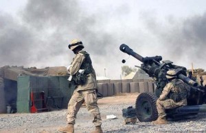 Military practice at Kandahar Airfield