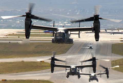 Military machinery lands on Kirtland Air Force Base