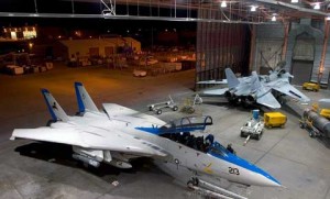hangars interior at Naval Air Station Fallon