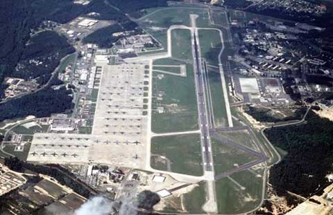 Pope Air Force Base Aral View Areal view of Pope Air Force Base