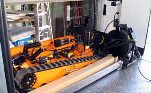 Military robot testing at Tyndall Air Force Base