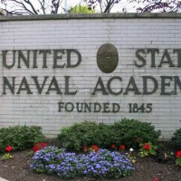 US Naval Academy front sign