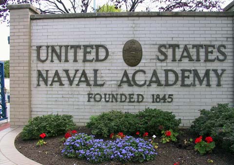 US Naval Academy sign US Naval Academy front sign