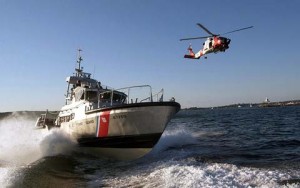 USCG Lifeboat Training near Air Station Cape Cod