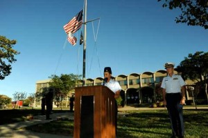 Soldiers speech at Training Center Cape May