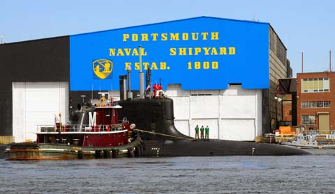 Main sign at Portsmouth Naval Shipyard