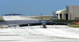Minot afb areal view and B52