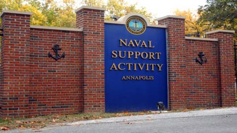 Naval Support Activity Annapolis Sign Mains sign at Naval Support Activity Annapolis
