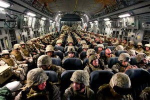 Soldiers in way to Camp Leatherneck