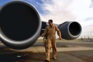 plane at Ali Al Salem Air Base