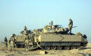 Tank at Forward Operating Base Abu Ghraib