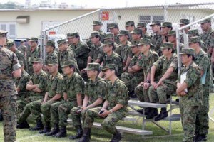 Camp S D Butler soldiers