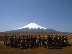 Military training at Camp Fuji