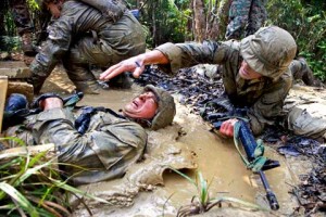 Real life practice at Camp Gonsalves