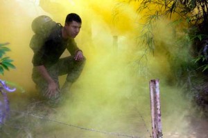 Deep smoke at Camp Gonsalves training facility