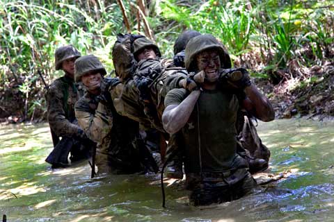 Camp Gonsalves training hard training at Camp Gonsalves