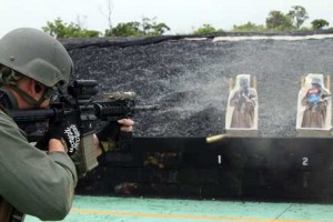 Shooting training at Camp Hansen