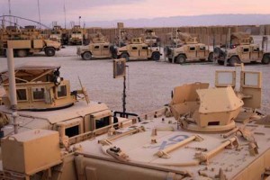 Combat Outpost Shocker Areal view and hummers