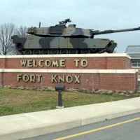 Fort Knox sign and staute