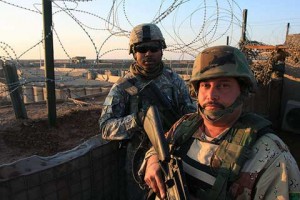 Areal view and soldiers at Forward Operating Base Grizzly