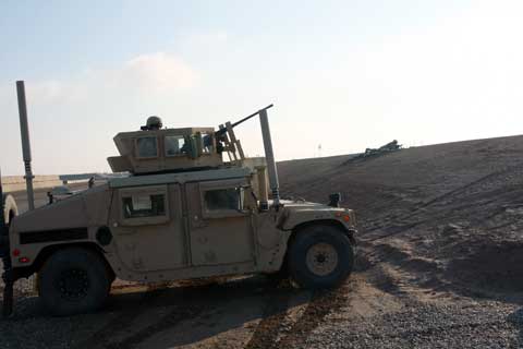 Hummer fully equipped at Forward Operating Base Grizzly