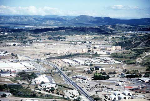 Areal view of Guantanamo Bay Naval Base