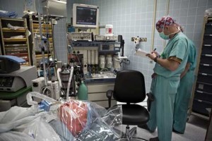 Surgeon in action at Landstuhl Regional Medical Center