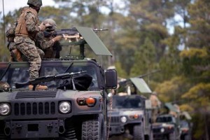 Hummers at Marine Corps Base Camp Lejeune
