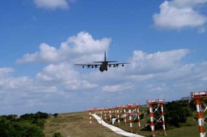 Plane lands at Mcas Futenma