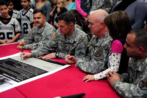 USAG Grafenwoehr giving signatures USAG Grafenwoehr