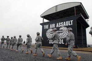 Fort Campbell Soldiers walking