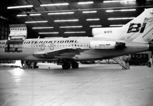 inside hangar of Thule Air Base